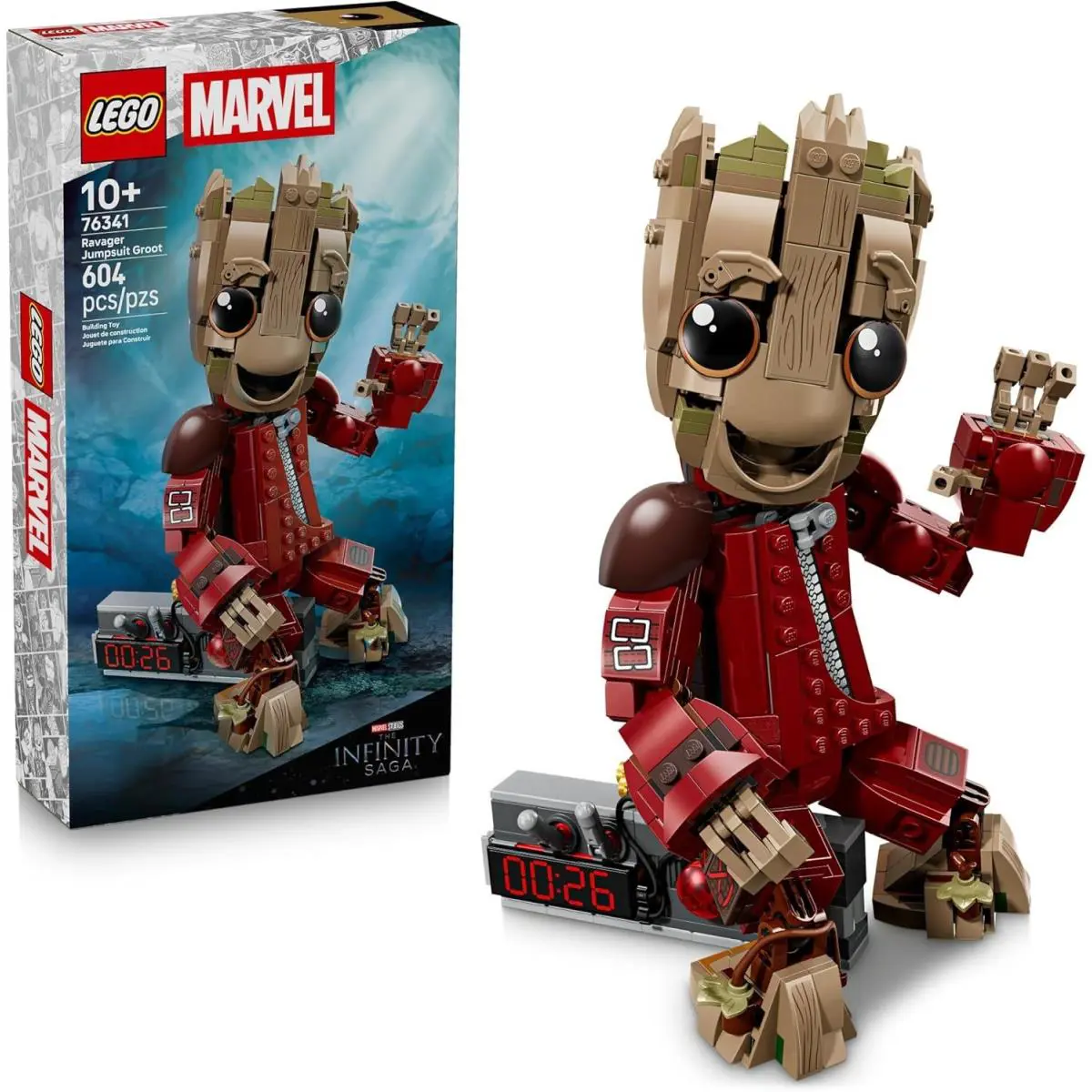 Lego Marvel The Infinity Saga Ravager Jumpsuit Groot 76341 604 Pieces