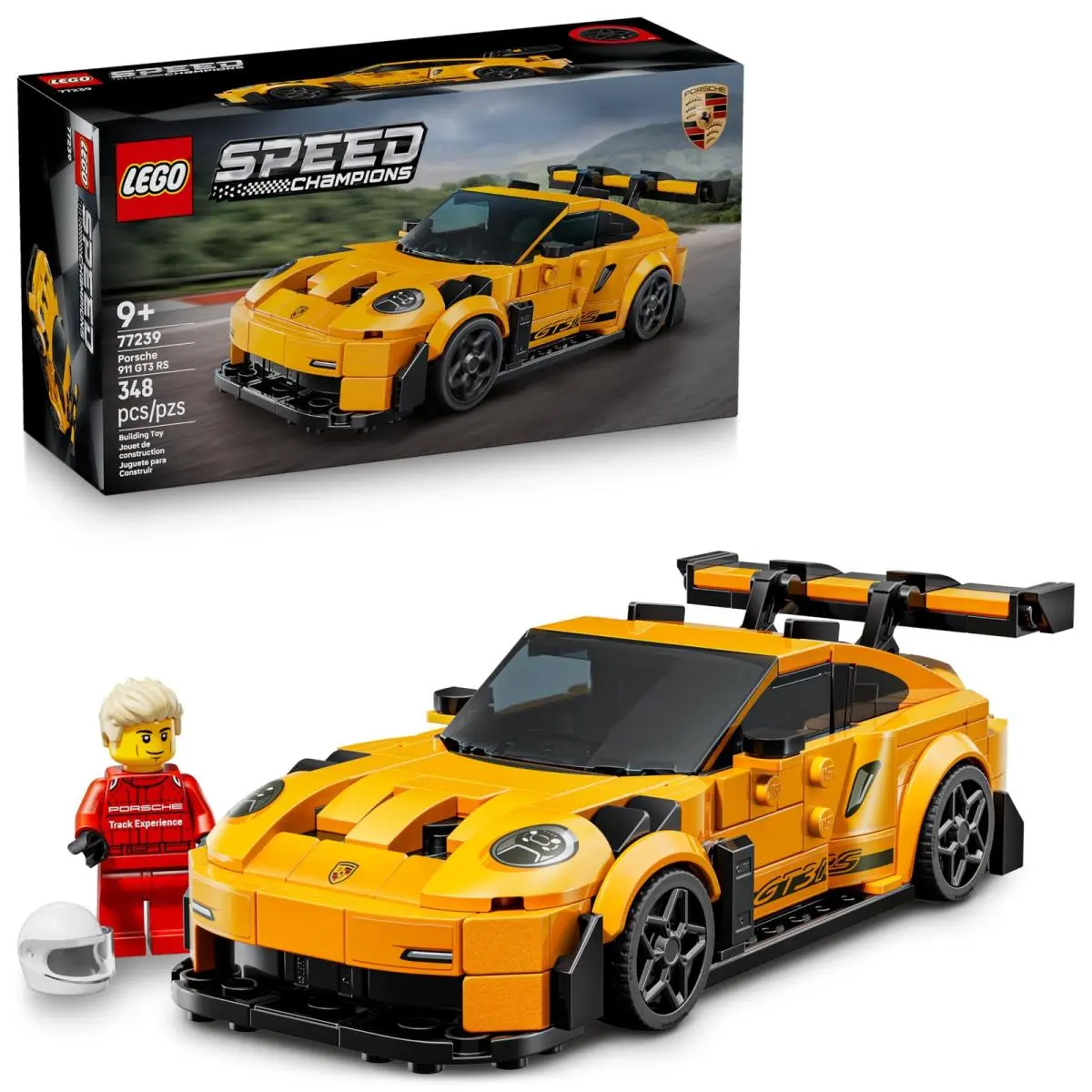 Lego Speed Champions Porsche 911 GT3 RS Super Car Toy - Model Kit Multicolor