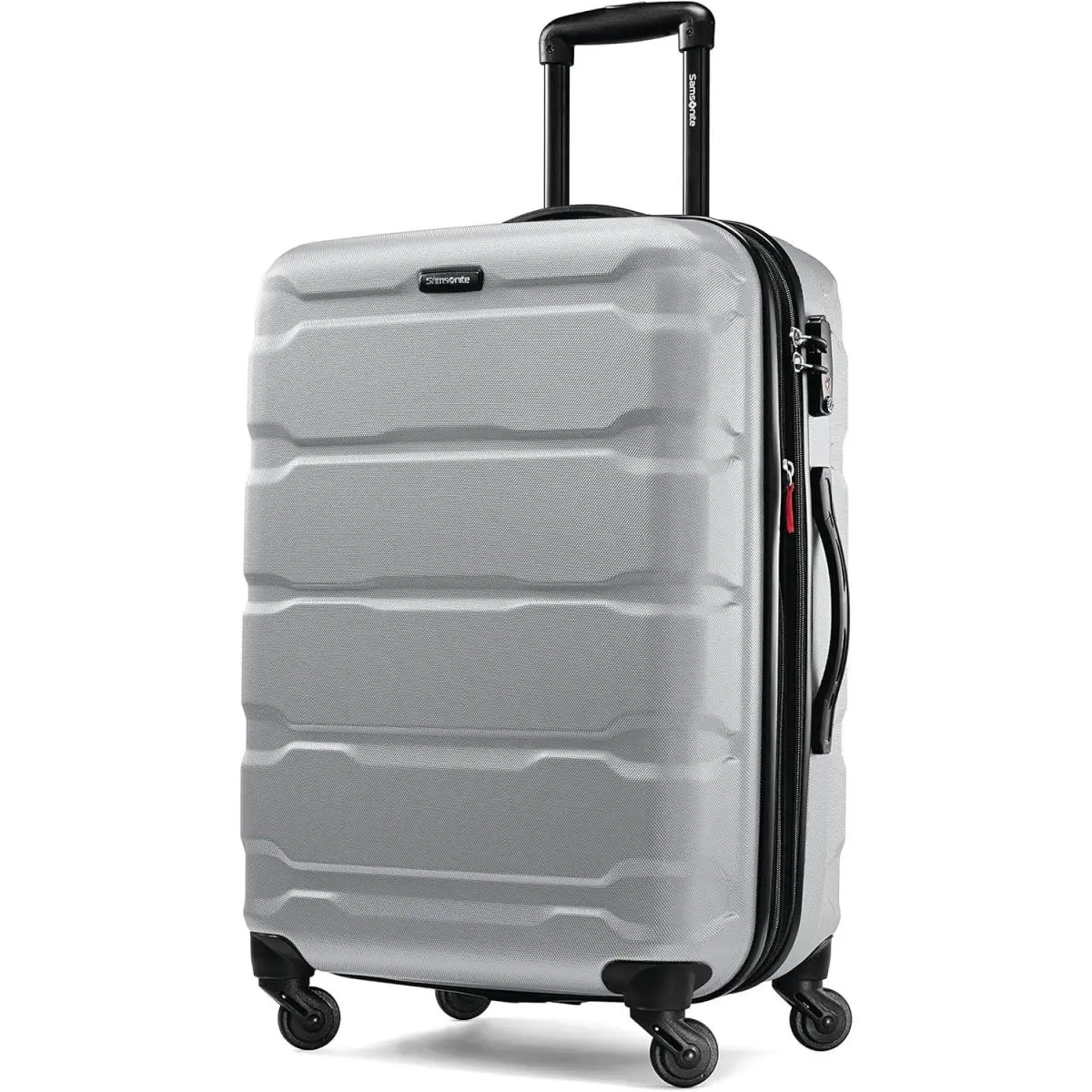 Samsonite Omni PC Hardside Expandable Luggage with Spinner Wheels Silver 24