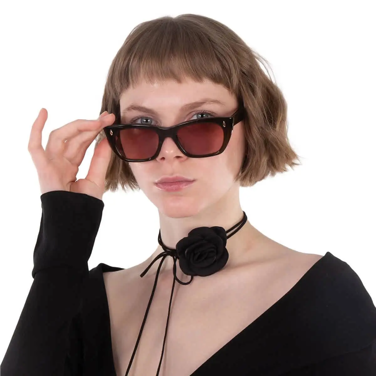 Webster Sun Bordeaux Cat Eye Sunglasses 2138 Msto/bor 49 by Garrett Leight