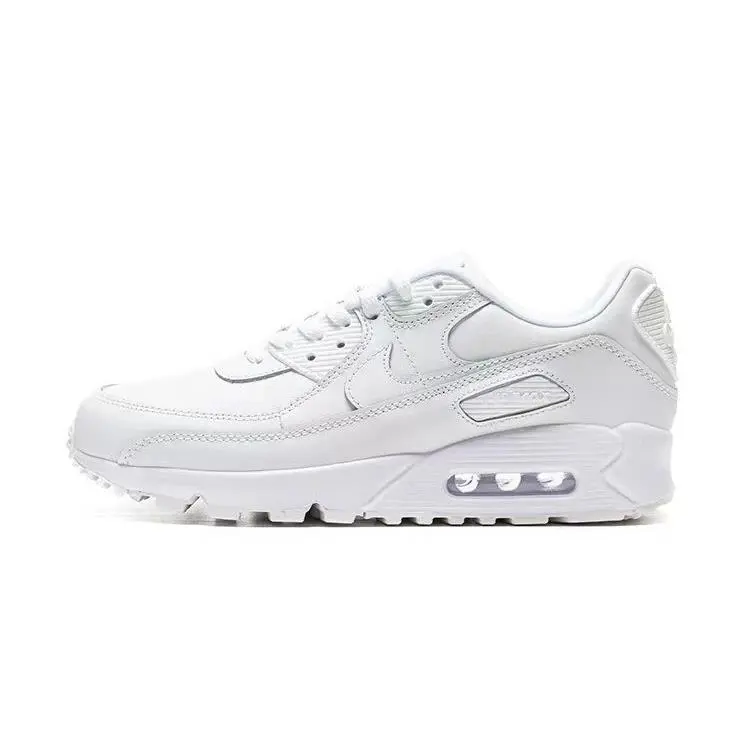 Nike Air Max 90 OG All Men`s White Comfortable Running Shoes Size - White