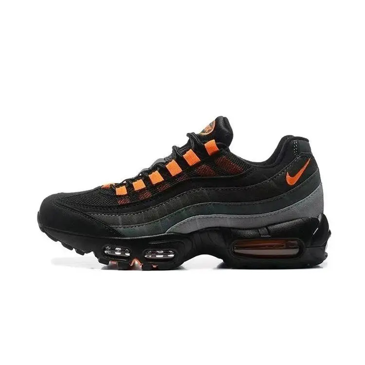 Nike Air Max 95 OG Neon Retro Sport Comfortable Multi-color Men`s Shoes - Black