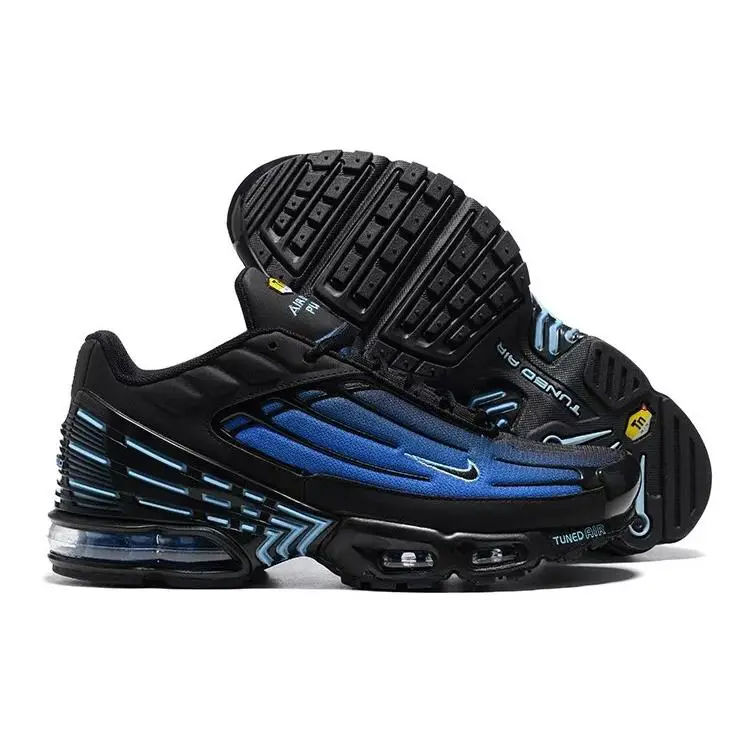 Men`s Nike Air Max Plus 3 Black Racer with Blue Gradient DZ4508-001 - Blue