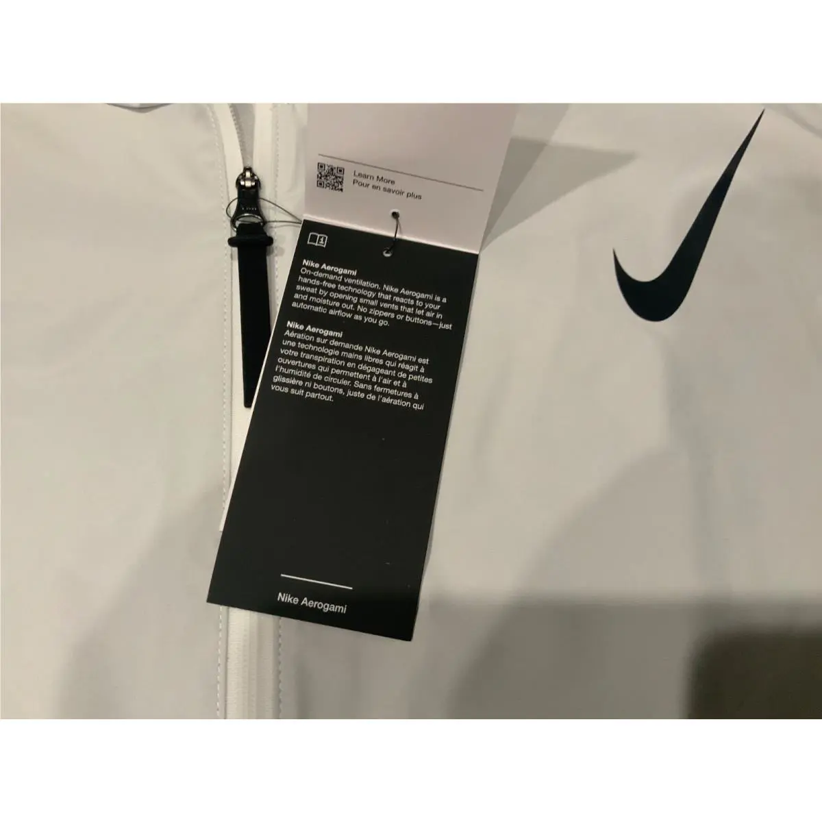 Nike clothing - Nike Storm-FIT Aerogami Running Jacket - White (UPC: 197598762370) 2