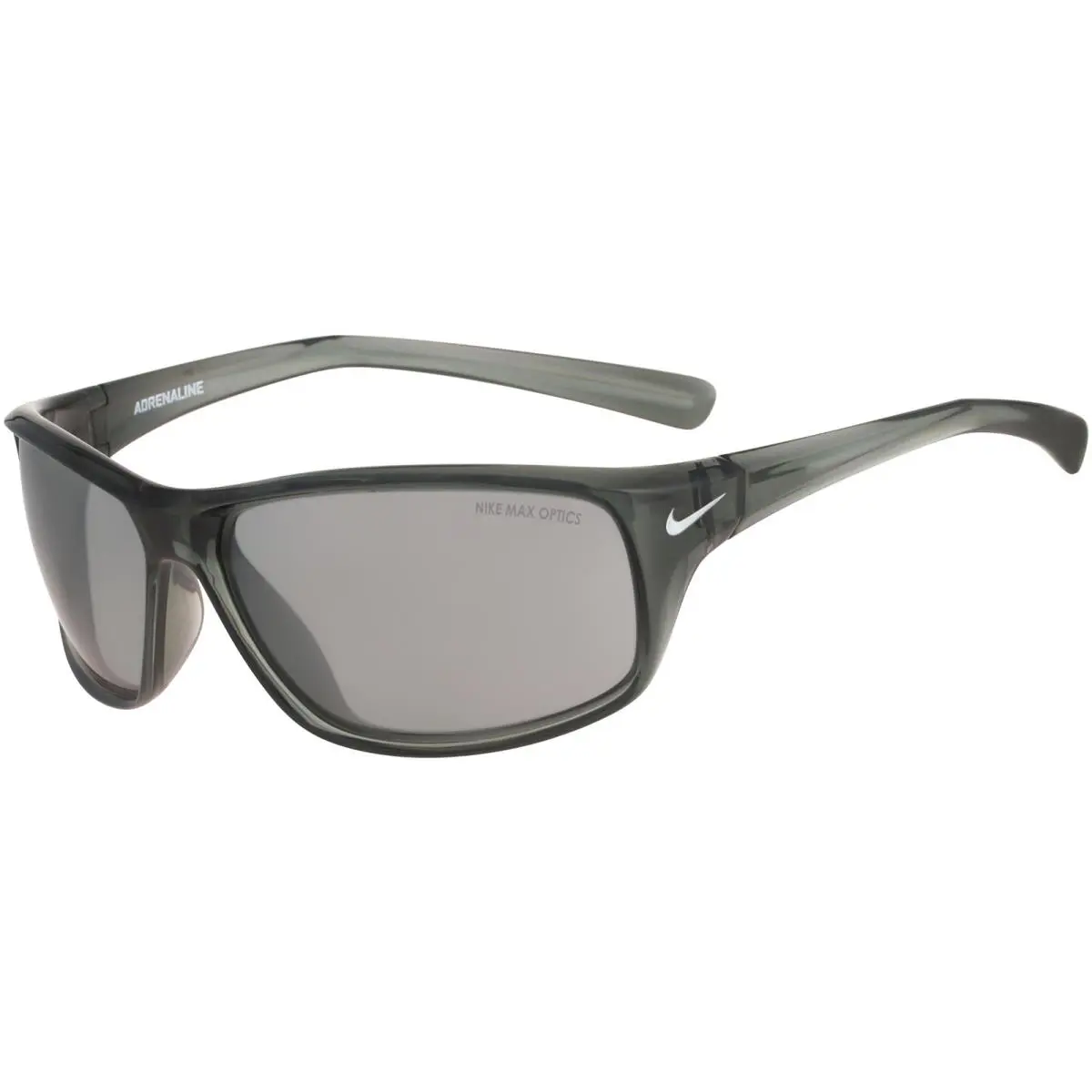 Nike Adrenaline Men`s Mercury Grey Wrap Sunglasses w/ Max Optics Lens EV0605 011 - Frame: Mercury Grey, Lens: Silver
