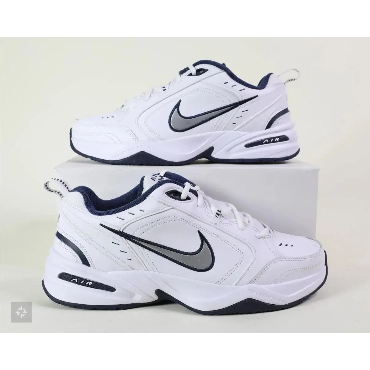 Nike shoes - Nike Air Monarch - Air Monarch - White Navy 0