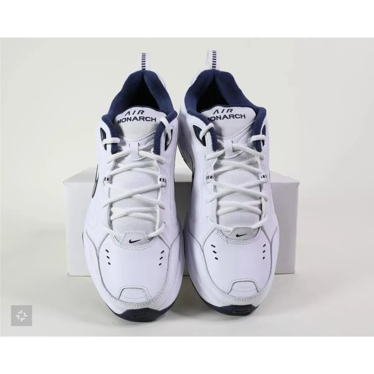 Nike shoes - Nike Air Monarch - Air Monarch - White Navy 2