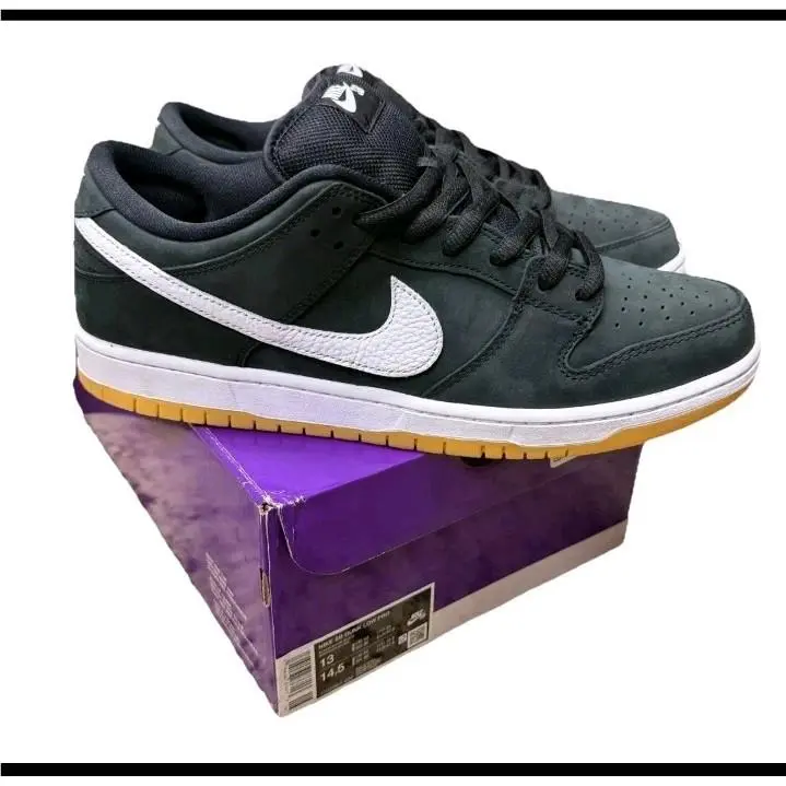 Nike SB Dunk Low Pro OG Black Gum Sz 13 Orange Label Gum Pack Iso CD2563-006