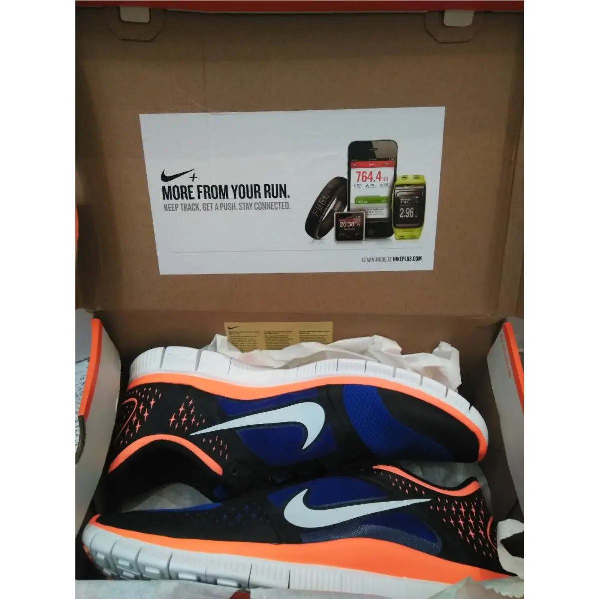 Nike shoes - Nike Free Run+ 3 - Free - 510642-080 - BLUE BLACK ORANGE 0