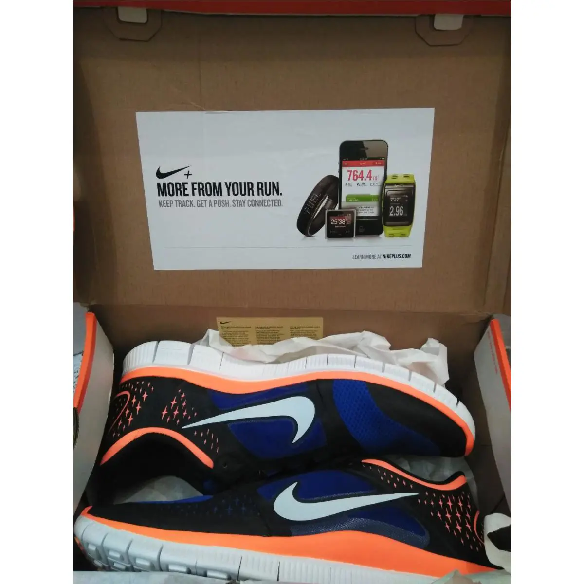 Nike shoes - Nike Free Run+ 3 - Free - 510642-080 - BLUE BLACK ORANGE 5
