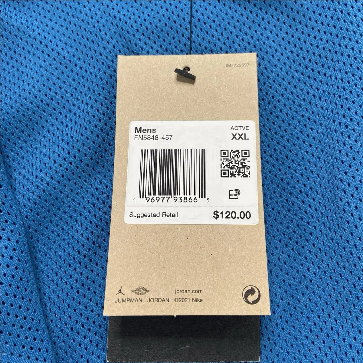 Nike clothing - Nike Air Jordan Sport Jam Men`s Warm-Up Jacket - FN5848-457 - Blue (UPC: 196977938665) 7