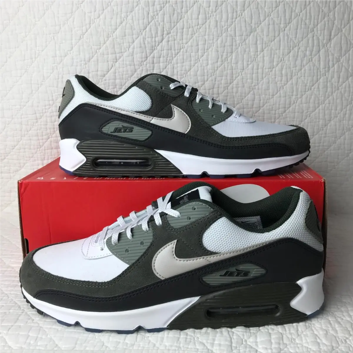 Air Max 90 Riv Shoes Men’s SZ 13 `new York Jets` II7592-100 by Nike