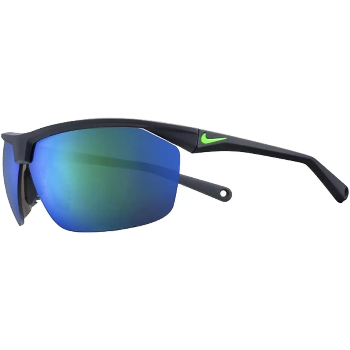 Nike Tailwind 12 Men`s Black Semi-rimless Sunglasses - NKEV1128-003 - Italy - Frame: Matte Black, Lens: Green