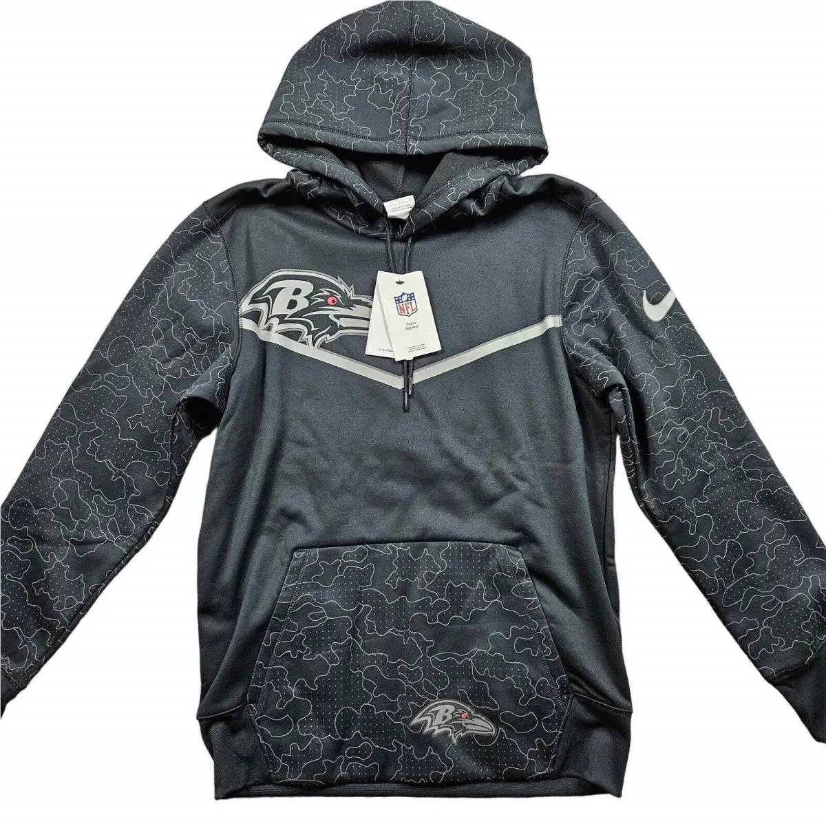 Baltimore Ravens Nike Hoodie Mens S Therma Fit Rflctv Reflective NFL`22
