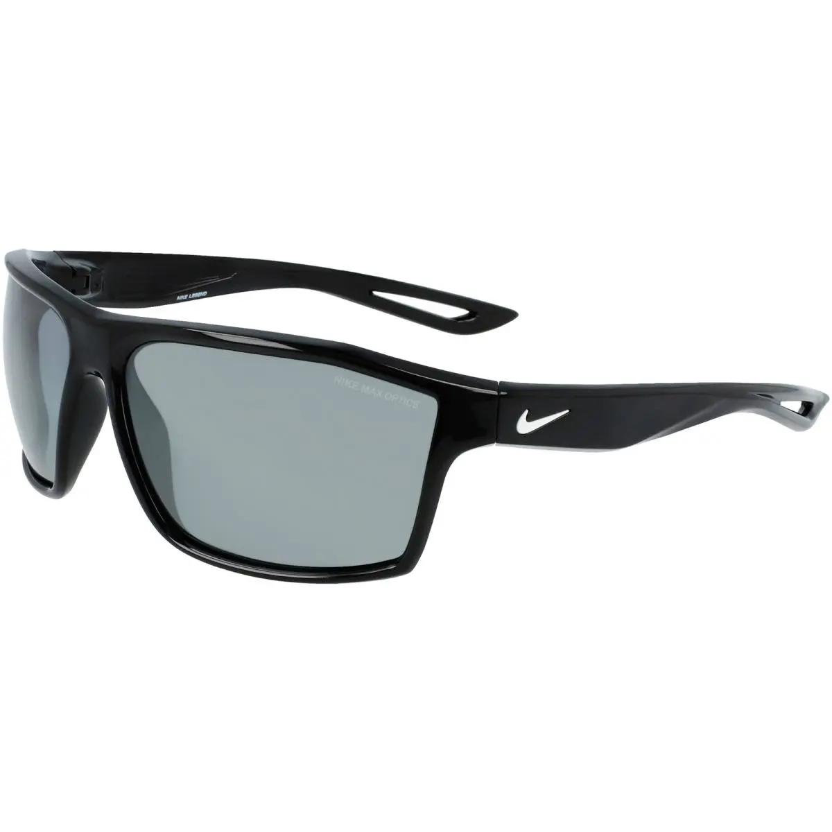 Nike Legend N Men`s Black Sport Square Sunglasses w/ Mirror Lens IU3295X 010 - Frame: Black, Lens: Silver Flash