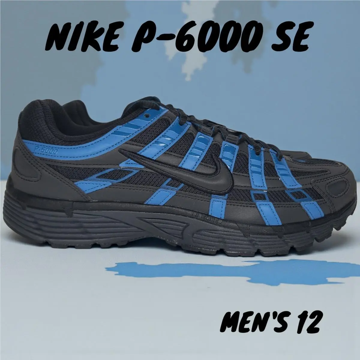 Men`s Size 12  P-6000 Court Blue Black Anthracite Shoe HV6904-401 by Nike