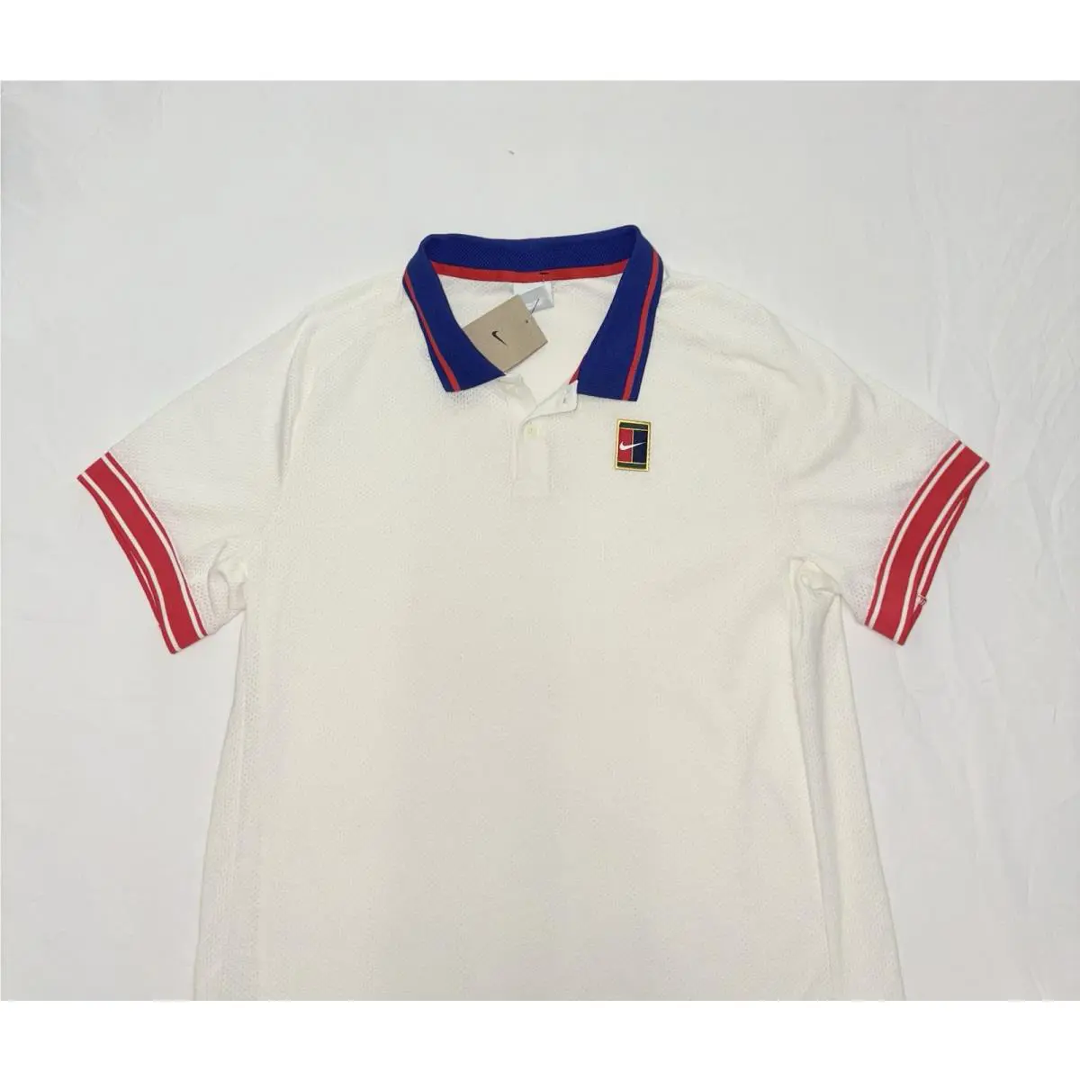 Nike clothing - Nike Court Heritage Tennis Polo - Pale Ivory / Light Crimson 1