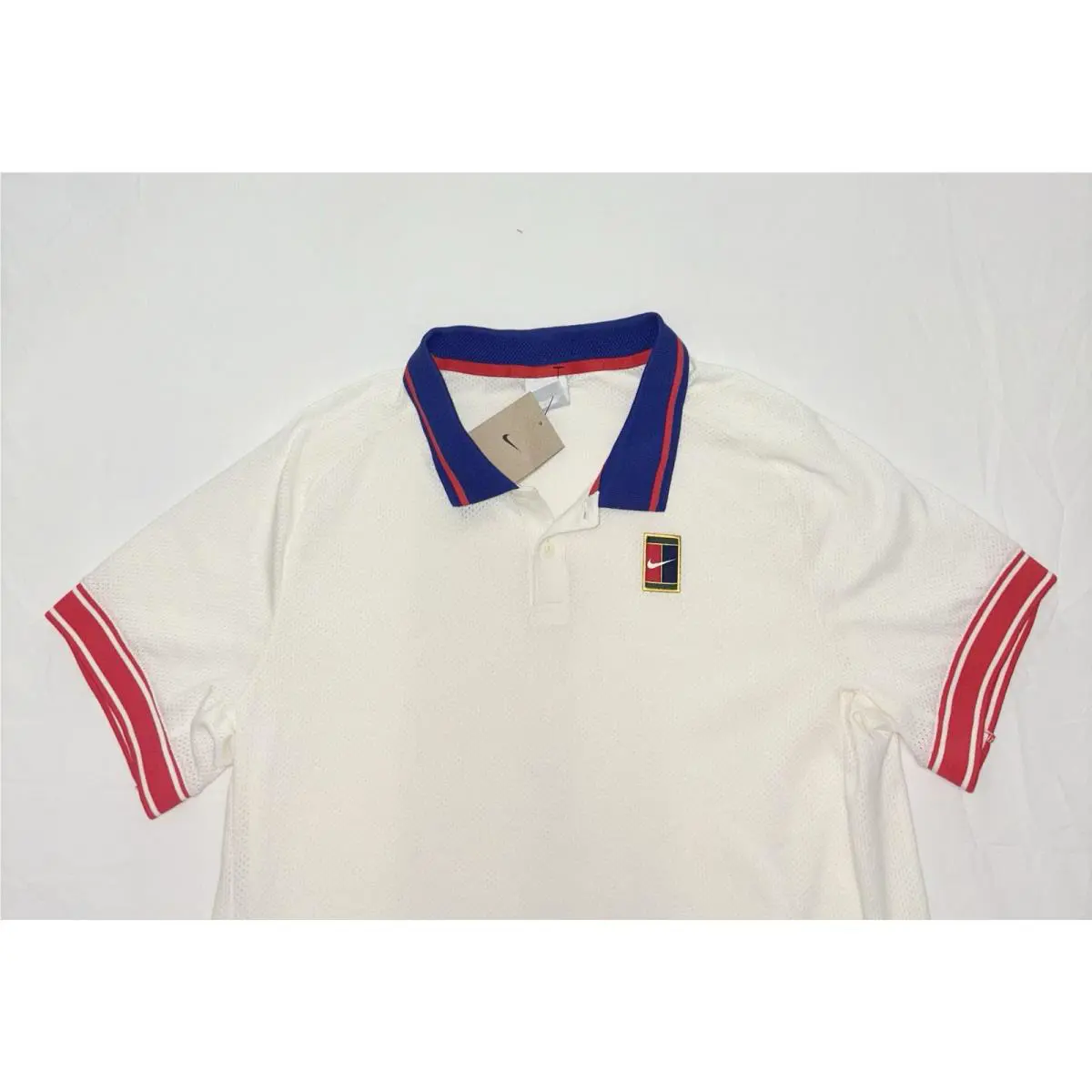 Nike clothing - Nike Court Heritage Tennis Polo - Pale Ivory / Light Crimson 2