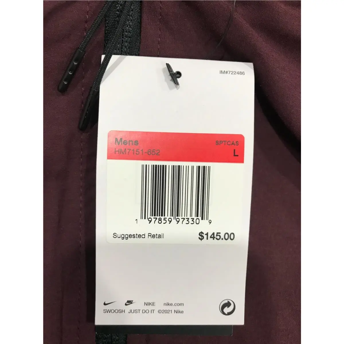 Nike clothing - Burgundy Crush (UPC: 197859973309) 6