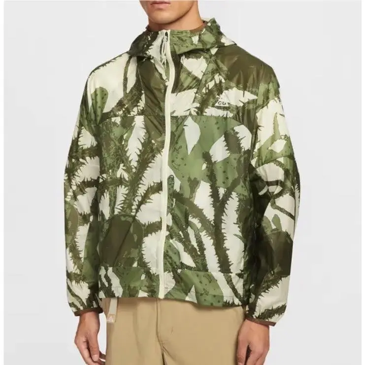 Nike Acg Cinder Cone Windproof Jacket Hooded Camouflage IH3580-229 Mens Size L