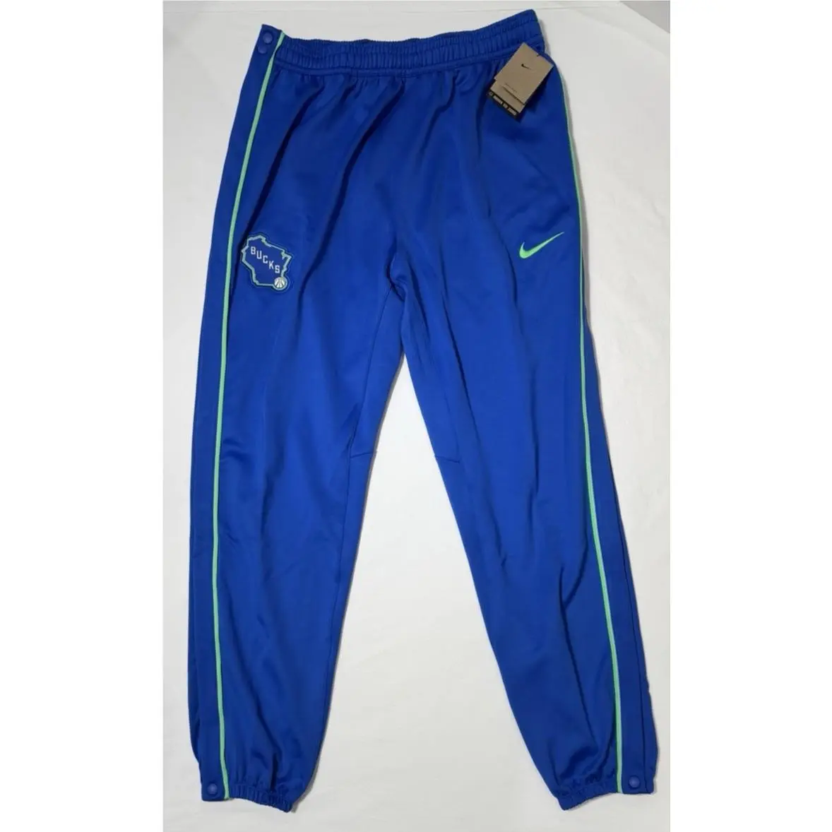 Nike Milwaukee Bucks Team Issue Tear Away Sweatpants Men`s Size XL Tall