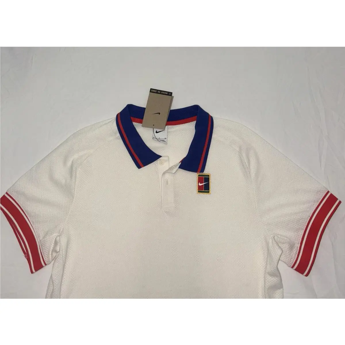 Nike clothing - Nike Court Heritage Tennis Polo - Pale Ivory / Light Crimson 3