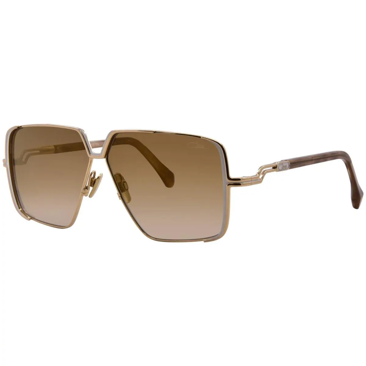 Cazal Legends 9508 003 Sunglasses Women`s Milky White/gold/brown Gradient 59mm - Frame: White, Lens: Brown