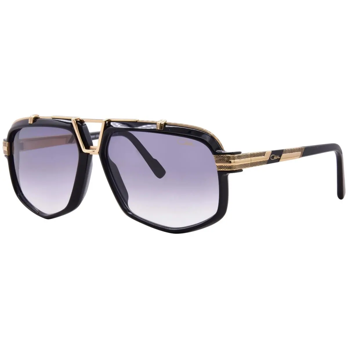 Cazal 8049 001 Sunglasses Men`s Black/gold/grey Gradient AR Pilot Style 61mm