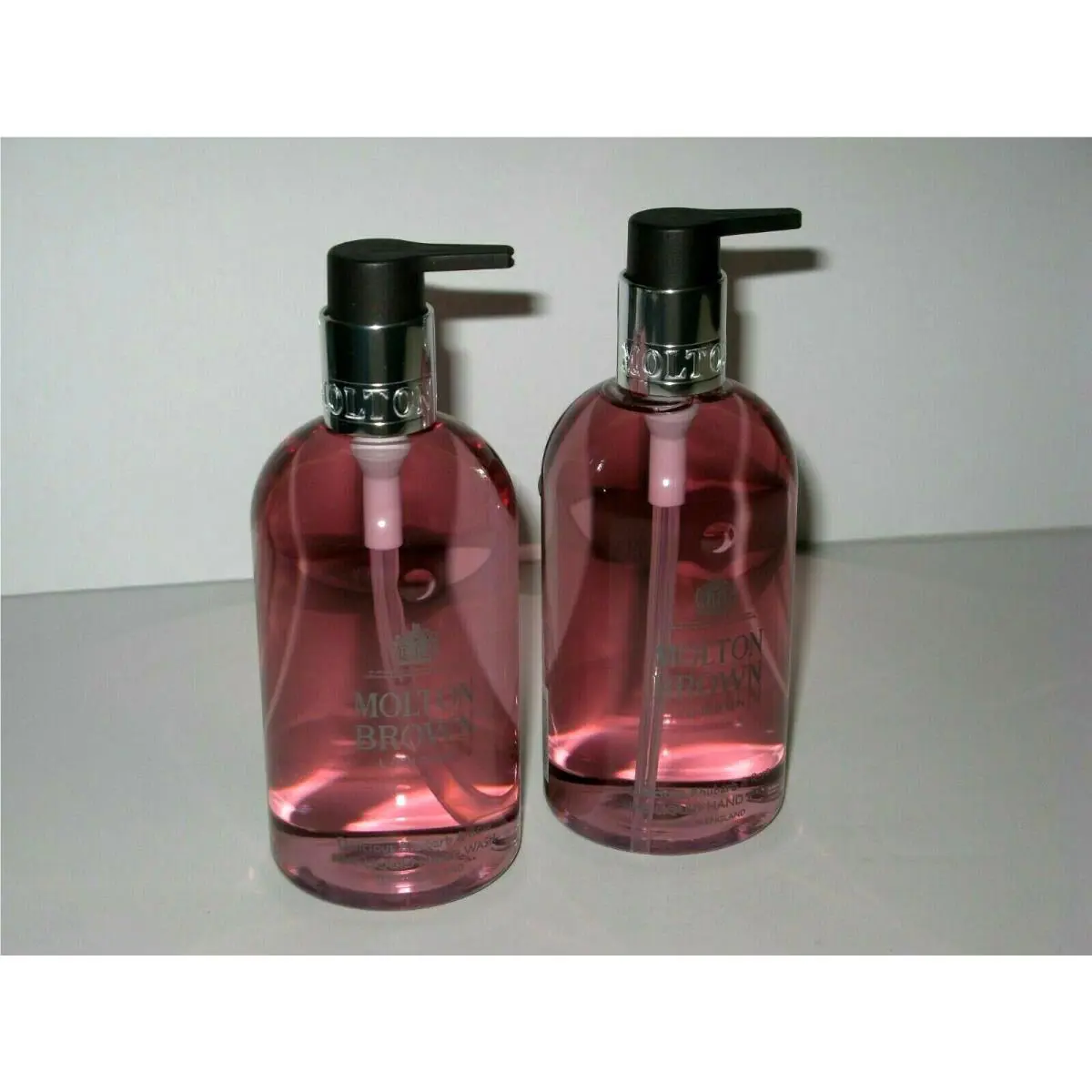 Molton Brown London Delicious Rhubarb Rose Fine Liquid Hand Wash. Lot of 2