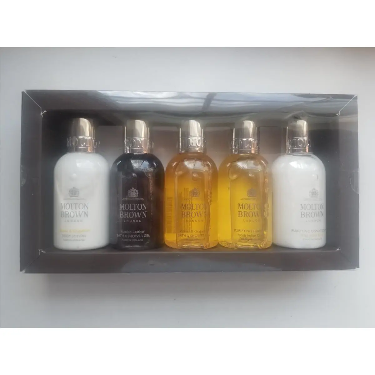 Molton Brown Body Hair Travel Collection 5 Bottles 3.3 oz Each