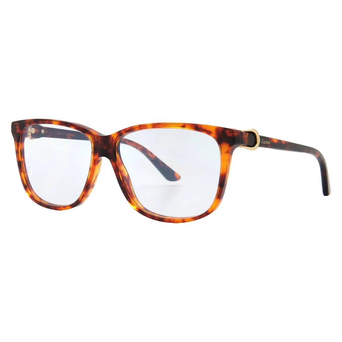 Cartier Demo Square Ladies Eyeglasses CT0351O 002 56 CT0351O 002 56