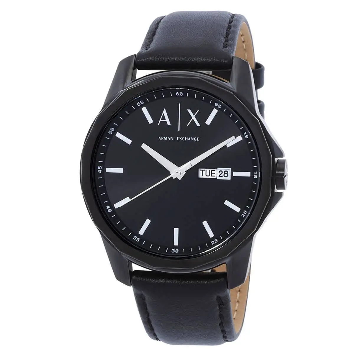 Armani Exchange Three Hand Day-date Quartz Black Dial Men`s Watch AX7147SET