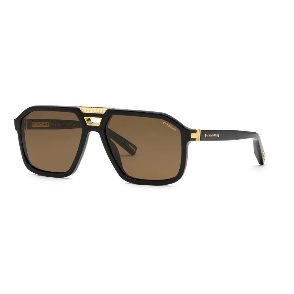 Chopard SCH374 Sunglasses 700P Shiny Black 59mm Unisex