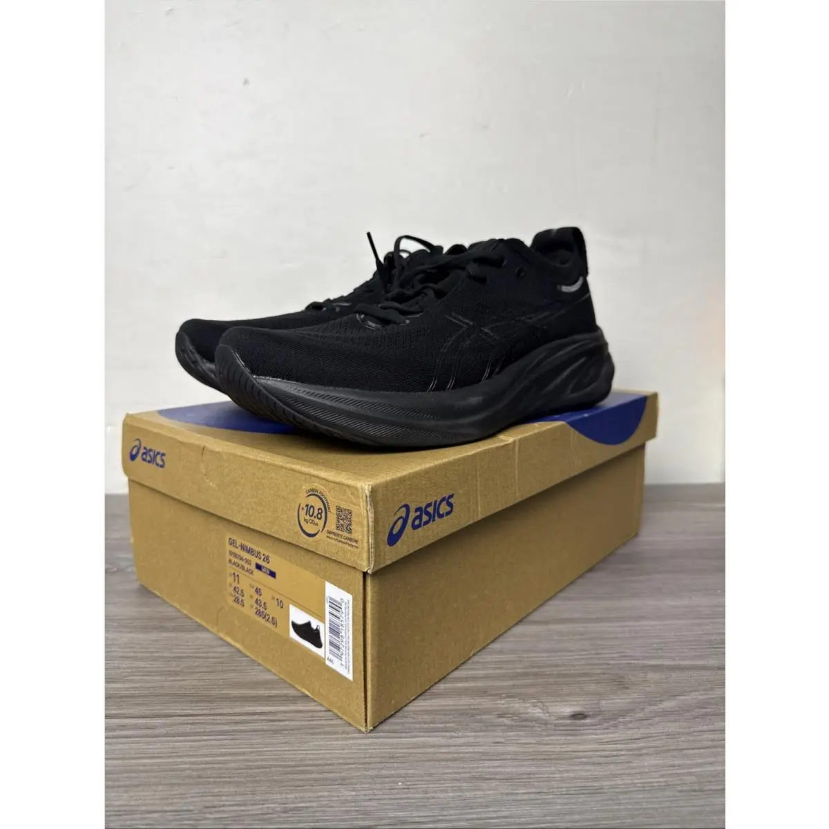Asics Gel-nimbus 26 Triple Black 1011B794-002 Athletic Sneakers - US Size 11