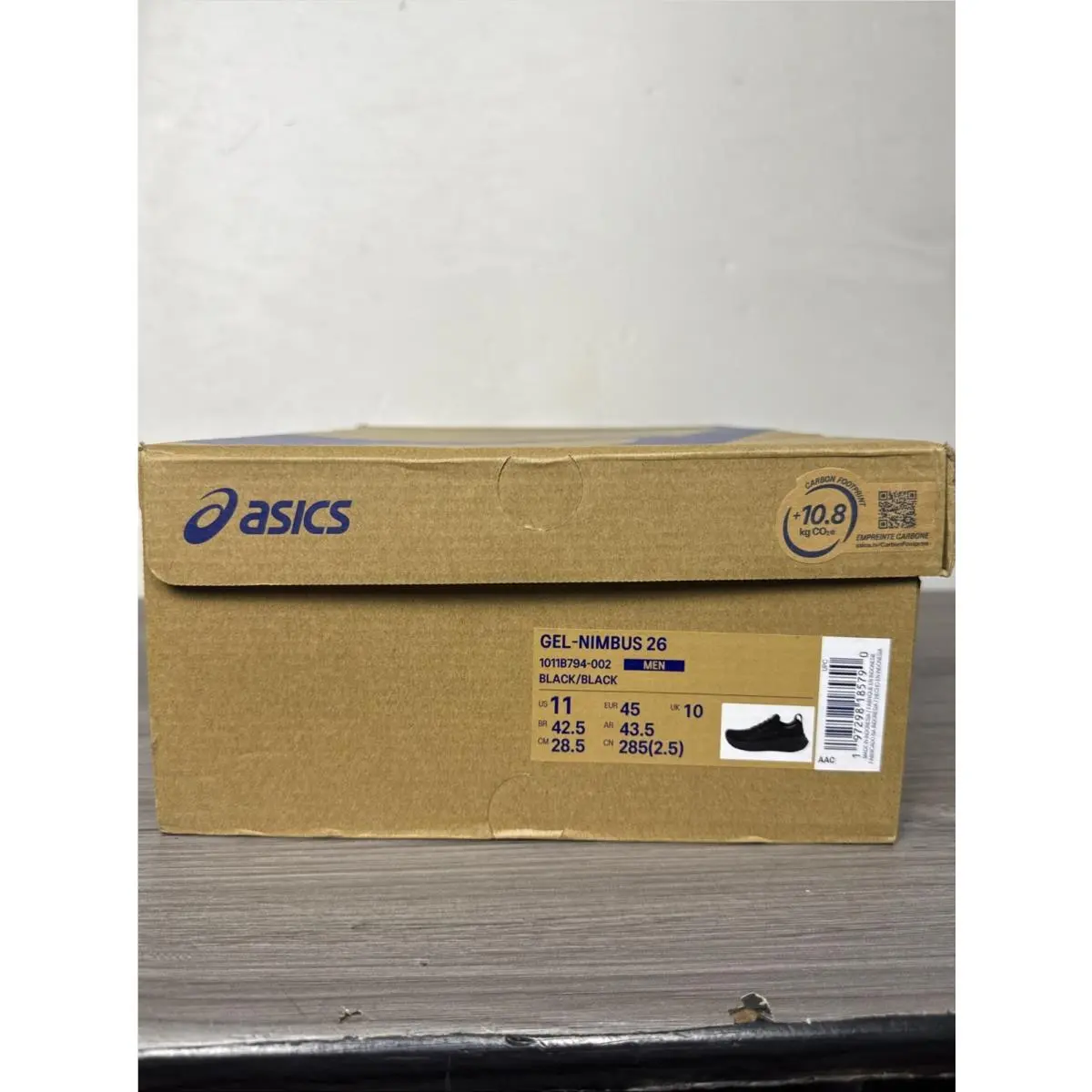 Asics shoes - ASICS Gel Nimbus 26 - Gel Nimbus - 1011B794-002 - Triple Black (UPC: 0197298185790) 12