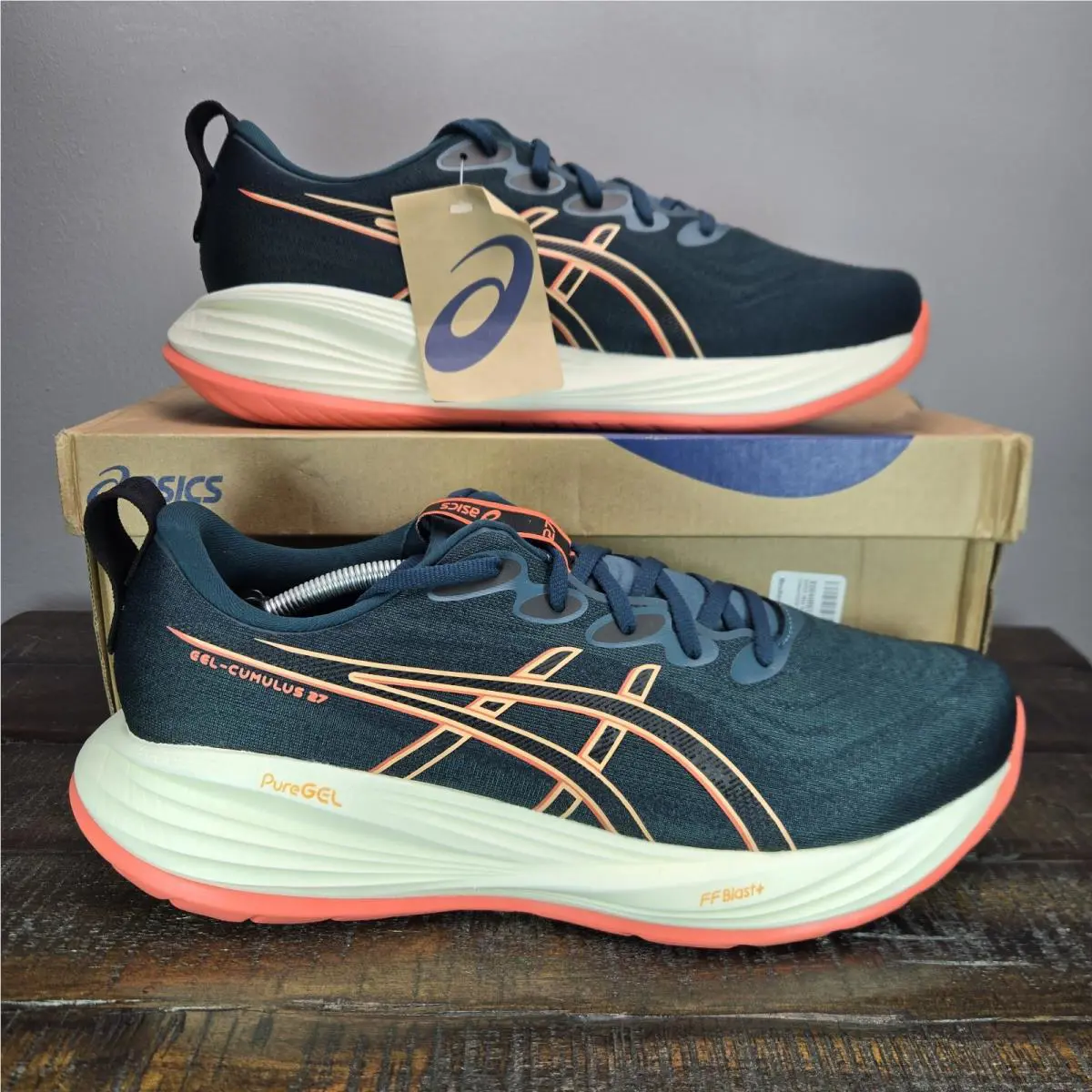 Asics Gel-cumulus 27 Mens Size 13 Running Shoes Saxon Green 1011B960-301