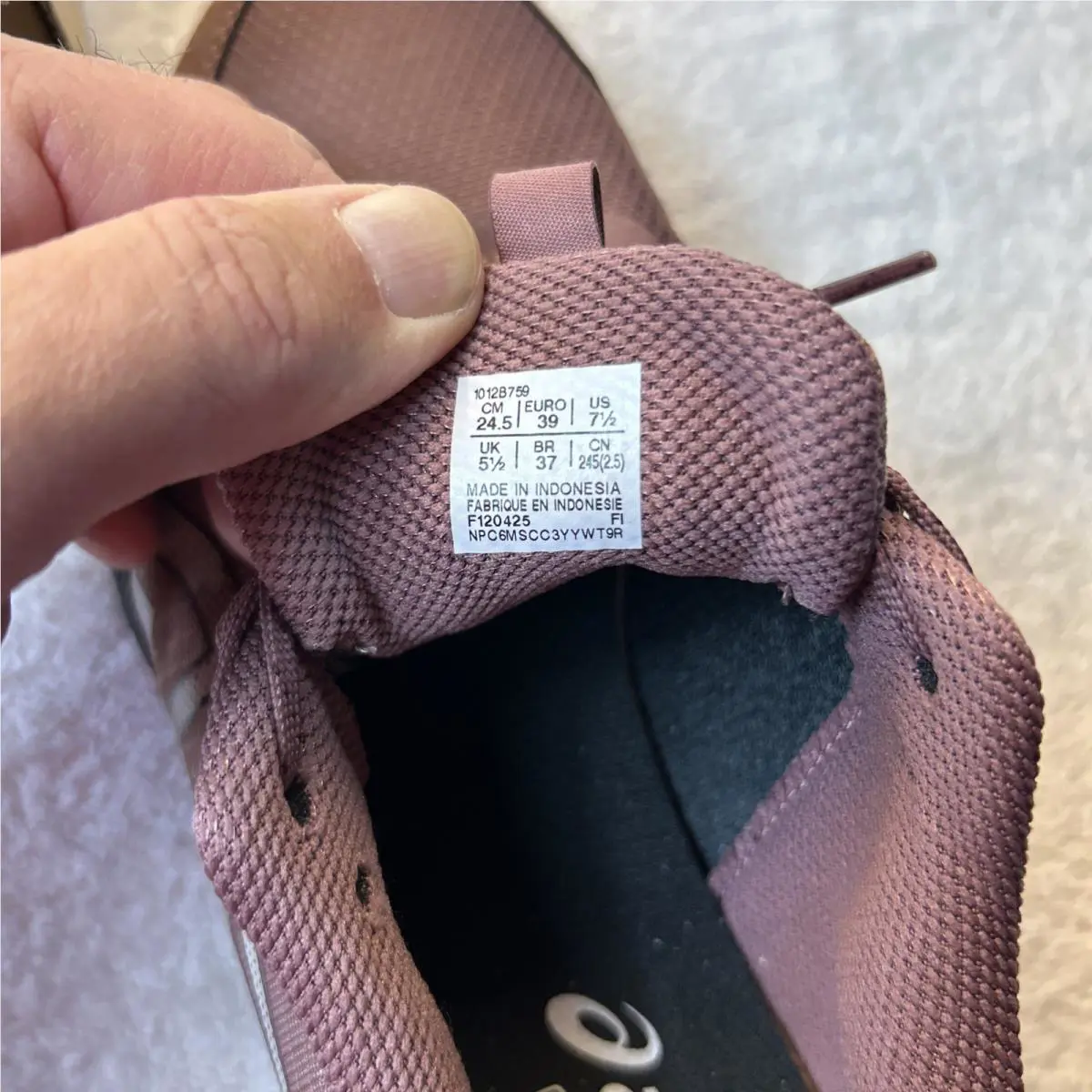 Asics shoes - Mauve/Pinkish/Purple/Black 5