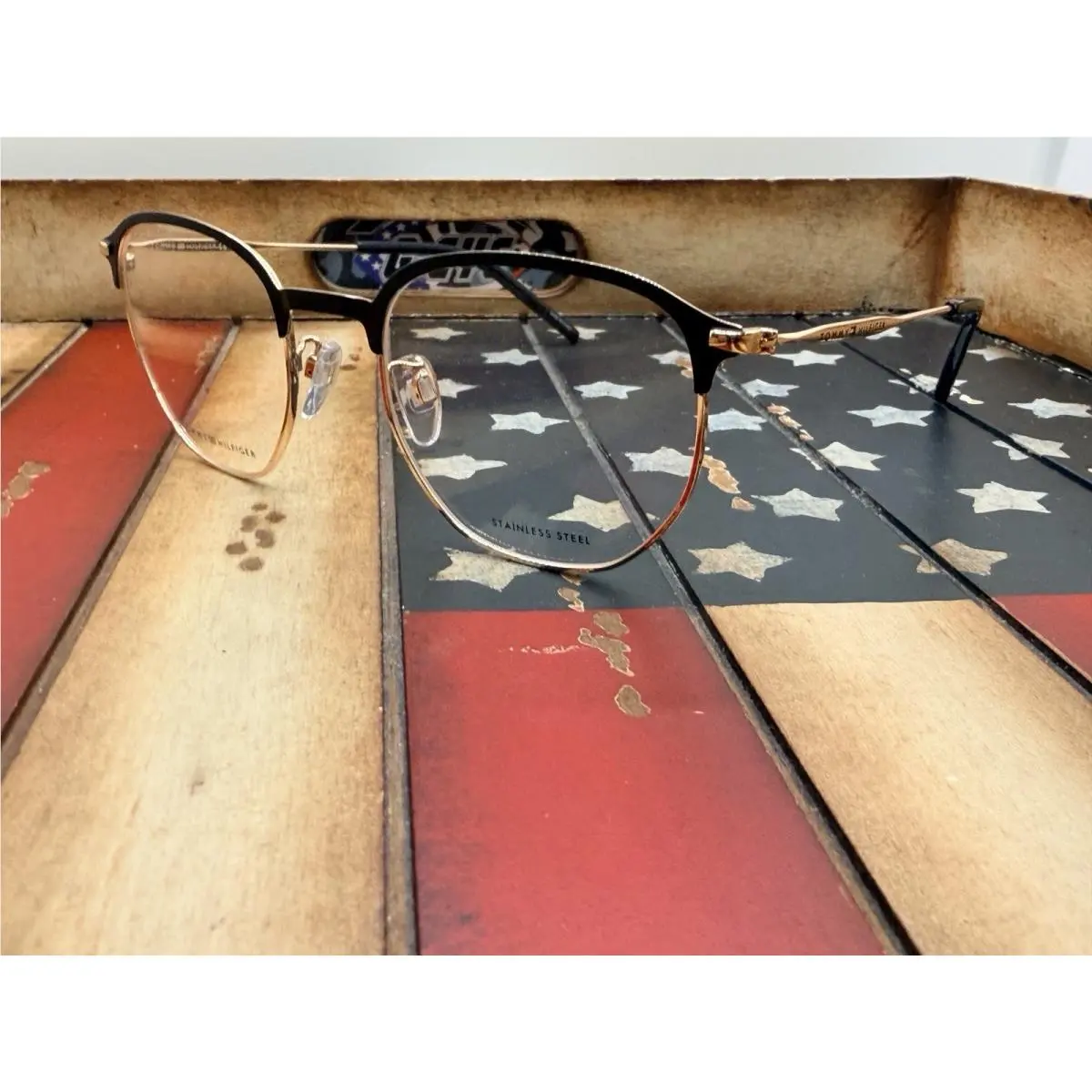 Tommy Hilfiger TH2063/F I46 Black Gold Eyeglasses 53mm Frame Option To Add RX