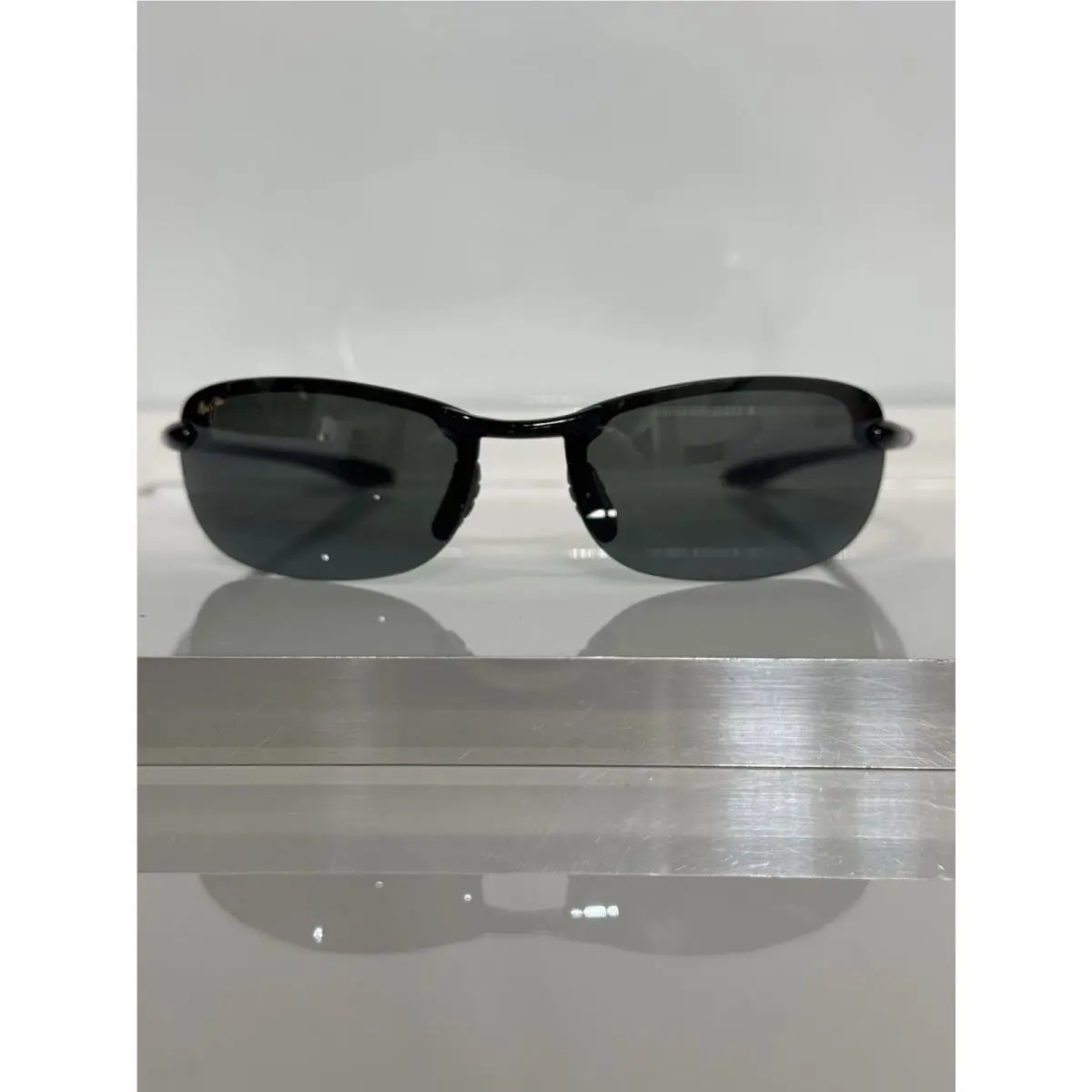 Maui Jim Makaha MJ405-02 Black Rimless Unisex Polarized Sunglasses