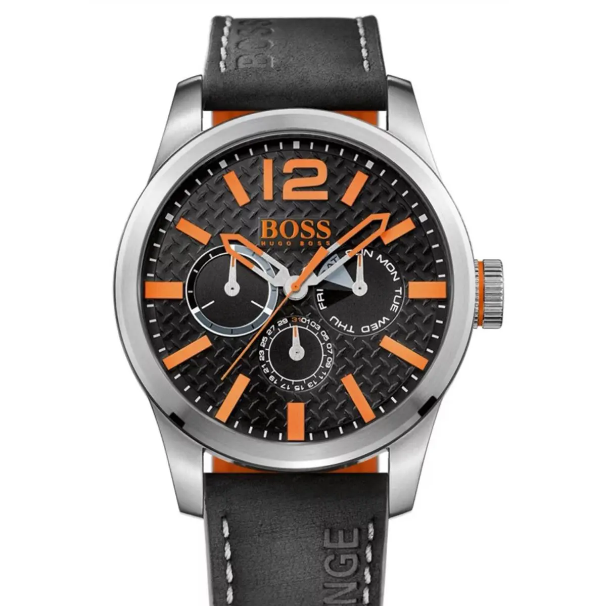 Hugo Boss Orange 1513228 Mens Quartz Chronograph Black Leather Strap