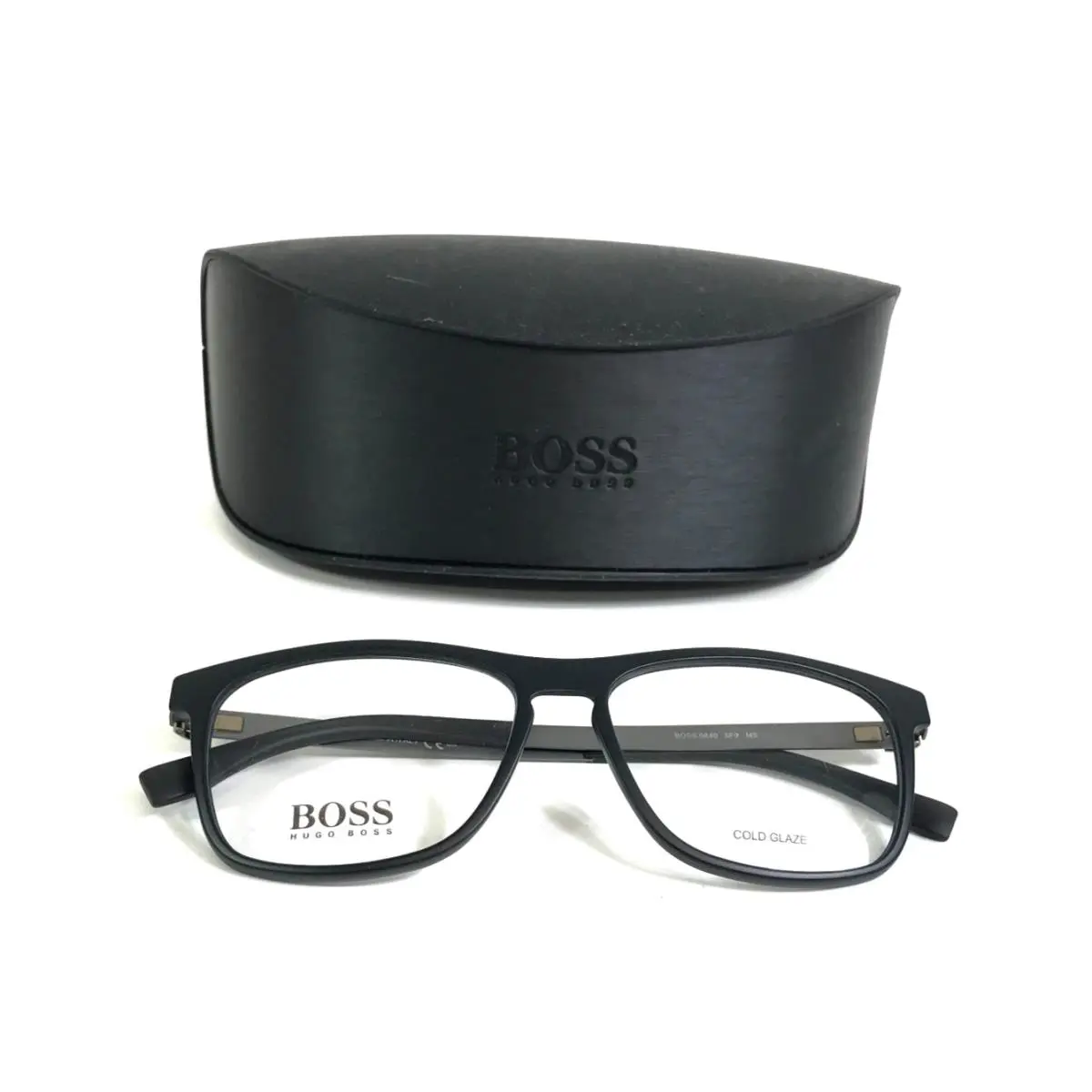 Hugo Boss Eyeglasses Frames 0840 SF9 Black Silver Square Full Rim 54-15-145