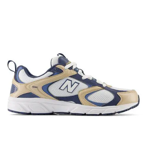 New Balance shoes - White/Gold Metallic/Vintage Indigo/Heron Blue 13