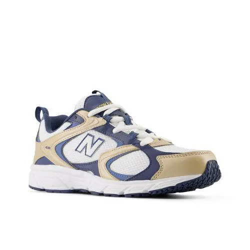 New Balance shoes - White/Gold Metallic/Vintage Indigo/Heron Blue 14