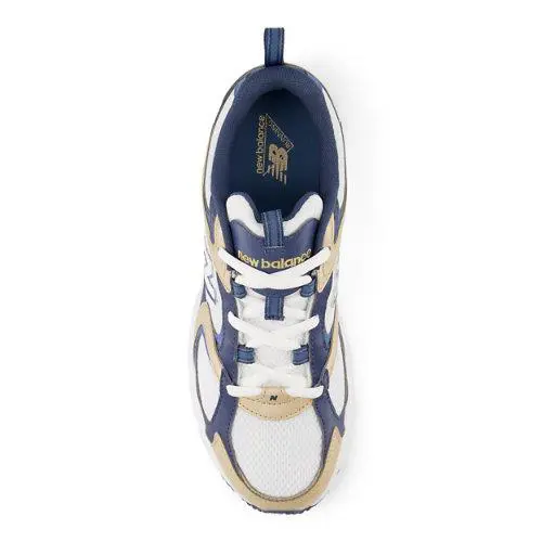 New Balance shoes - White/Gold Metallic/Vintage Indigo/Heron Blue 16