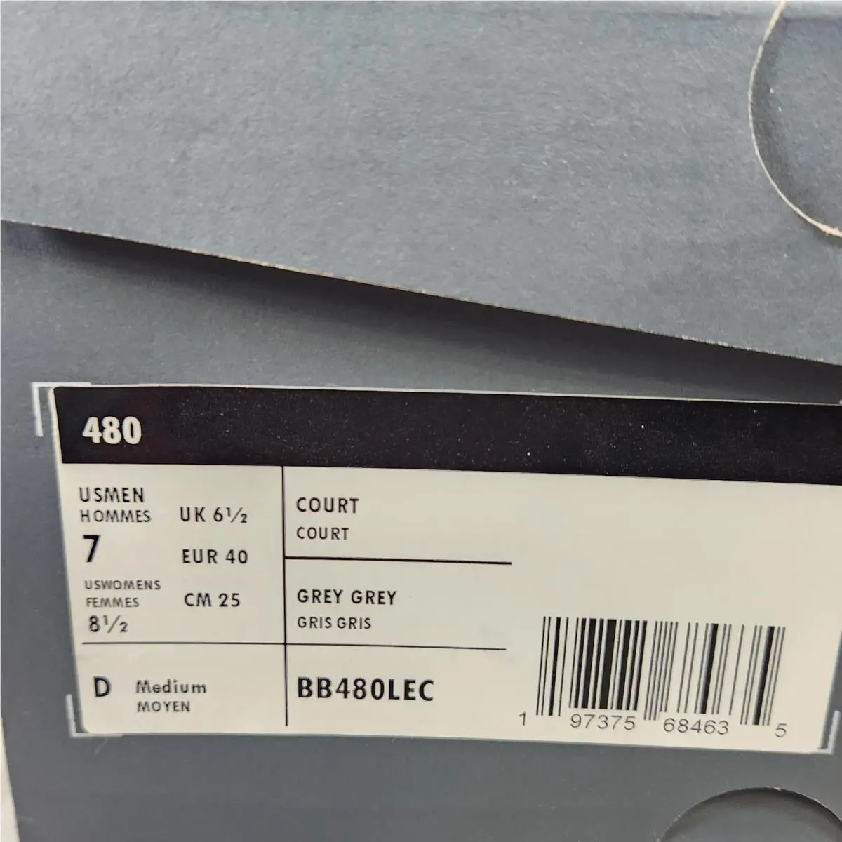 New Balance shoes - New Balance 480 - BB480LEC - Gray 6