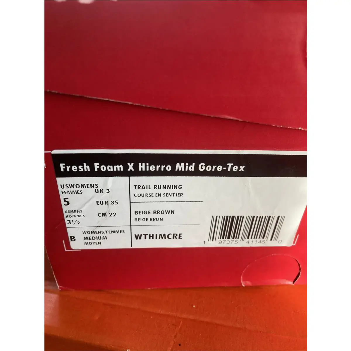 New Balance shoes - New Balance Fresh Foam X Hierro Mid Gore-Tex - WTHIMCRE - Khaki Tan Orange (UPC: 0197375411798) 3
