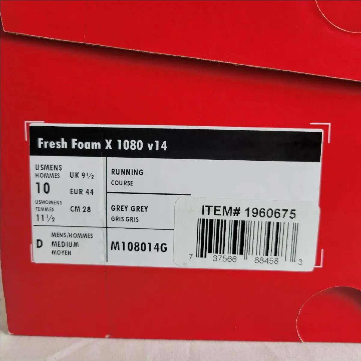 New Balance shoes - New Balance Fresh Foam 1080 - 1080v14 - Gray (UPC: 737566884583) 1