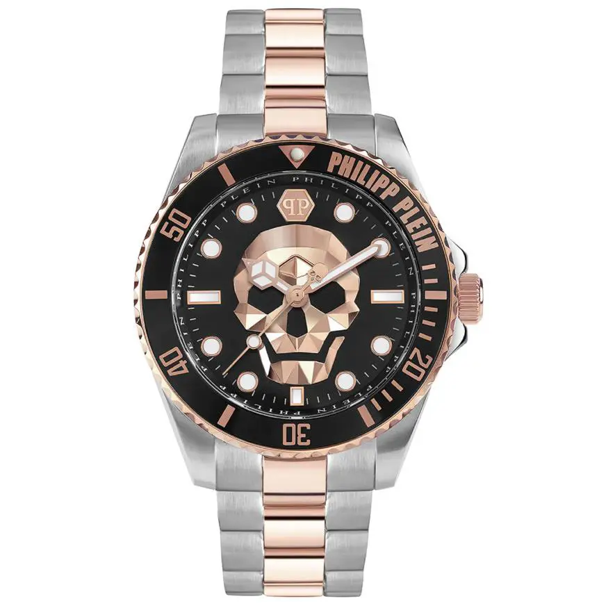 Philipp Plein The $kull Diver Two Tone Stainless Steel Men s Watch PWOAA0822
