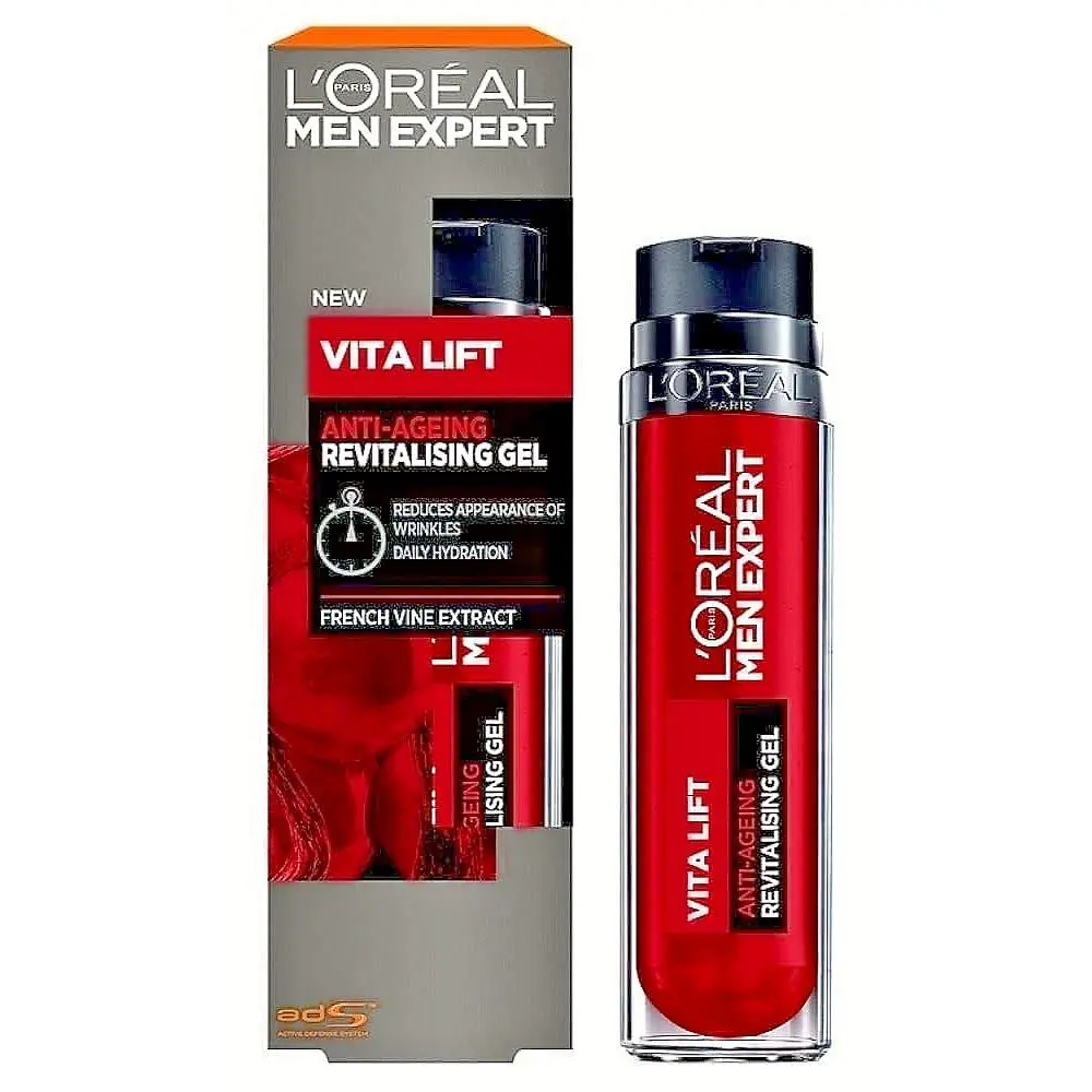 L`oreal Men Expert Vita Lift Anti-ageing Gel 50ml – New-2 Pcs - Red