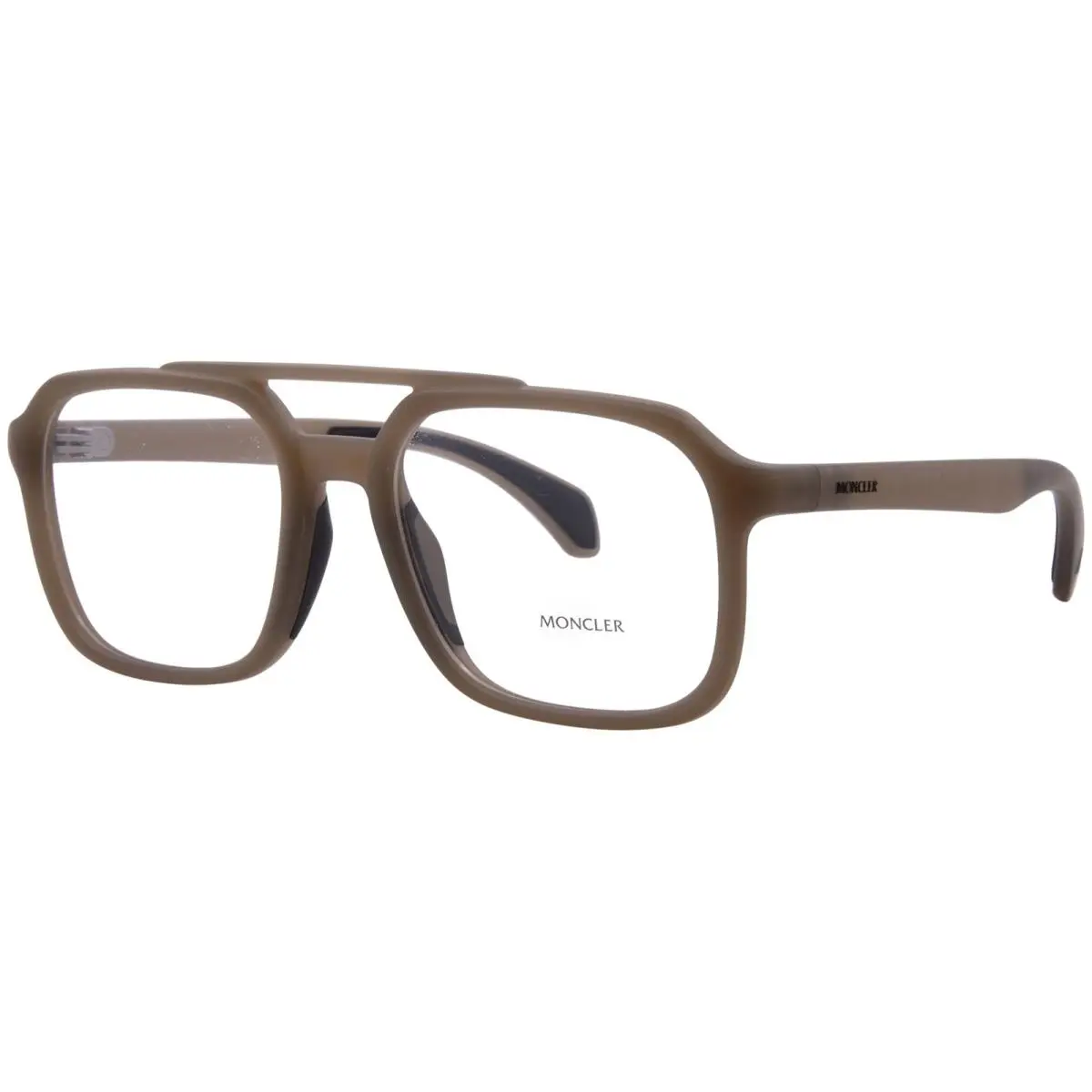Moncler ME3002 5012 Eyeglasses Frame Matte Opal Brown Full Rim Square Shape 54mm